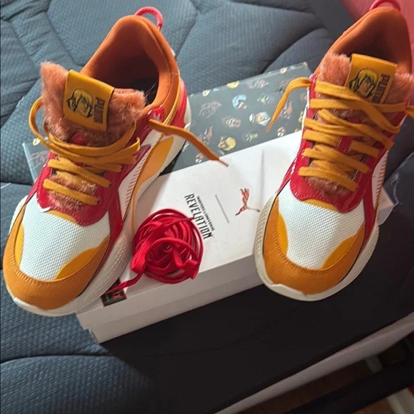 Puma Red and Yellow Athletic Shoes with Bold Design Puma | Shoes | Puma Red And Yellow Athletic Shoes With Bold  main image 3